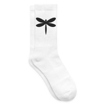 Dragonfly Silhouette - Tennis socks - white - Right