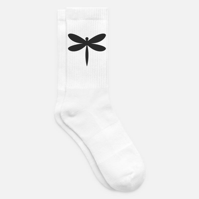Libelle Silhouette - Tennissocken - Weiß