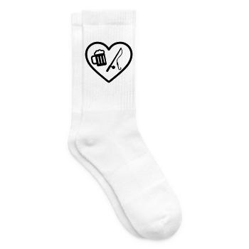 Bière pêche au cœur - Chaussettes de tennis - blanc - Droite