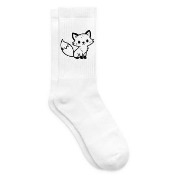renard mignon - Chaussettes de tennis - blanc - Droite