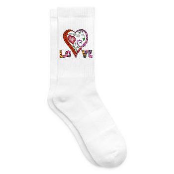Herz - Tennissocken - Weiß - Rechts