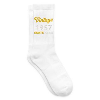 Année de naissance rétro vintage de Skate Club 1957 - Chaussettes de tennis - blanc - Droite