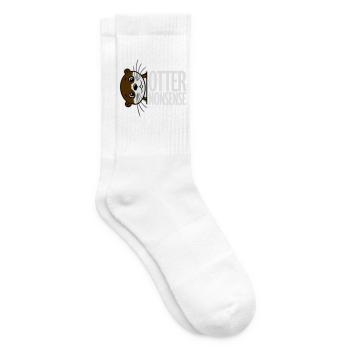 N’importe quoi de loutre, jeu de mots drôle, expression d’amour de la loutre - Chaussettes de tennis - blanc - Droite