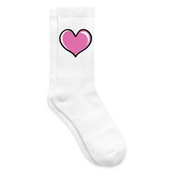 Heart Love - Tennis socks - white - Right