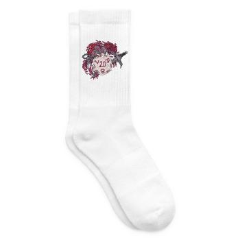 Rollenspiel Tabletop D20 Würfel Bloodhunter - Tennissocken - Weiß - Rechts