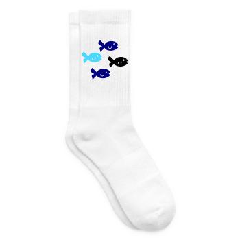 Fische Silhouette - Tennissocken - Weiß - Rechts