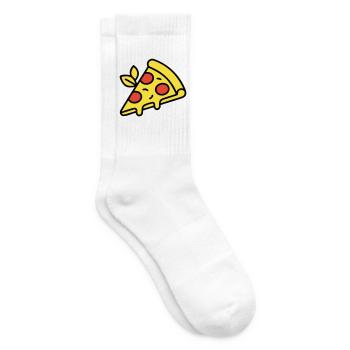 Pizza Stück Italien Essen Pizzeria Foodie - Tennissocken - Weiß - Rechts