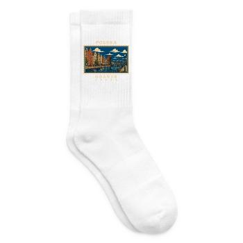 Polen Gdańsk Vintage Reisemarke - Tennissocken - Weiß - Rechts