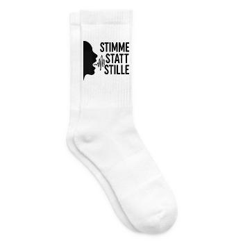 Stimme statt Stille für Demokraten Frauen Männer - Tennissocken - Weiß - Rechts