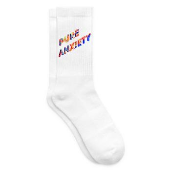 Punk Anxiety Neon-Splash - Tennissocken - Weiß - Rechts