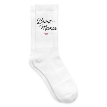 Braut Mama Herz Hochzeit Geschenk - Tennissocken - Weiß - Rechts