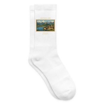 Deutschland Füssen Vintage Reisemarke - Tennissocken - Weiß - Rechts