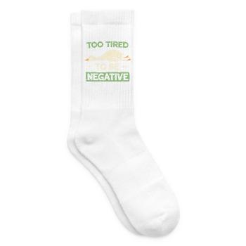 Zu müde, um negativ zu sein - Tennissocken - Weiß - Rechts