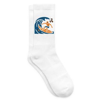 Surfer Wellenreiter Icon - Tennissocken - Weiß - Rechts