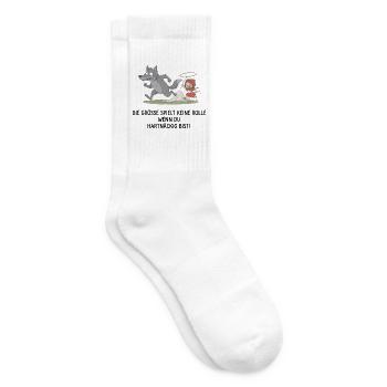 Die Grösse spielt keine Rolle - Tennissocken - Weiß - Rechts