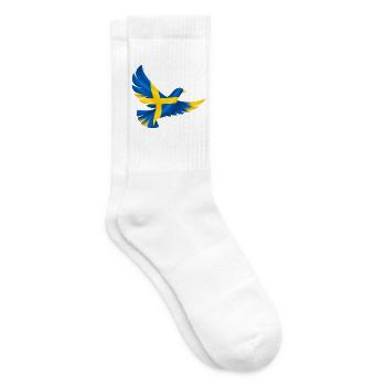 Schweden Friedenstaube – Zeichen der Hoffnung - Tennissocken - Weiß - Rechts