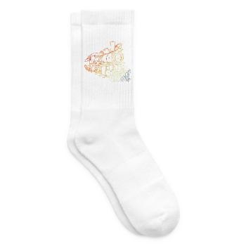 Eisenbahn Zeichnung Vintage Look - Tennissocken - Weiß - Rechts