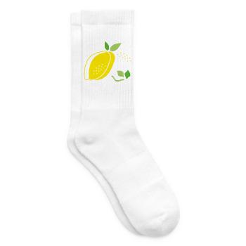 Zitrone - Tennissocken - Weiß - Rechts