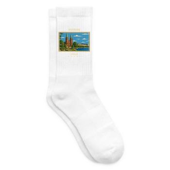 Schweden Växjö Vintage Reisemarke - Tennissocken - Weiß - Rechts