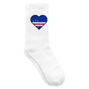 Kapverdische Flaggenherz - Tennissocken - Weiß - Rechts
