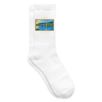 Suomi Rovaniemi Vintage Reisemarke - Tennissocken - Weiß - Rechts