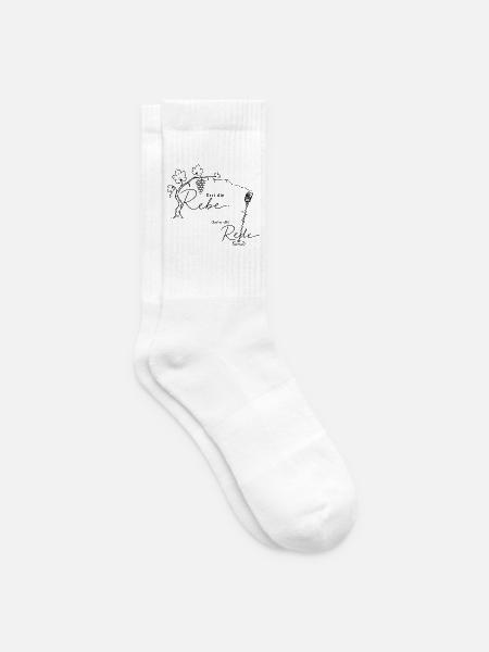 Erst die Rebe dann die Rede - Tennissocken - Weiß