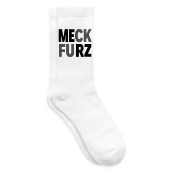 Meck Furz | Merz - nicht mein Kanzler - Tennissocken - Weiß - Rechts