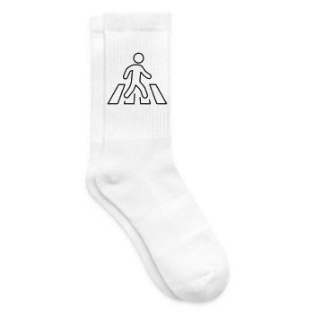 Fußgängerüberquerungslinie-Symbol - Tennissocken - Weiß - Rechts