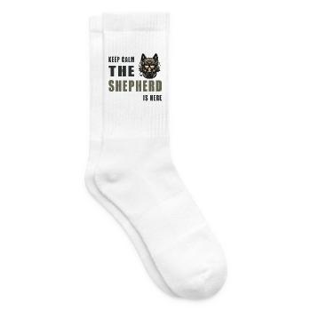 Schäferhund / Ruhe Bewahren - Tennissocken - Weiß - Rechts
