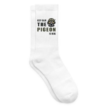 Keep Calm Die Taube Ist Hier - Tennissocken - Weiß - Rechts
