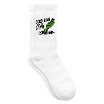 Vom Grab zum Scrollen - Tennissocken - Weiß - Rechts