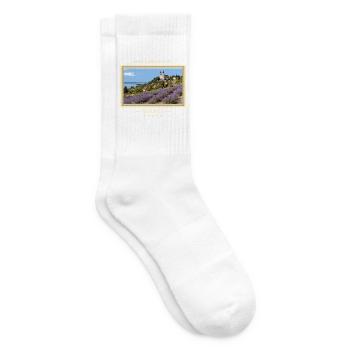 Ungarn Tihany Vintage Reisemarke - Tennissocken - Weiß - Rechts