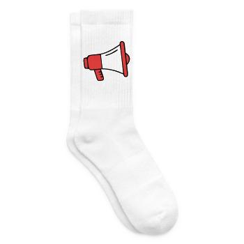 Rotes Megafon Ultras Icon - Tennissocken - Weiß - Rechts