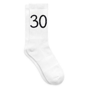30 Geburtstag Nummer 30 Jahre Handgemacht T-Shirt - Tennissocken - Weiß - Rechts