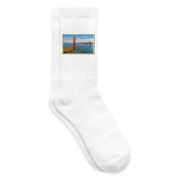Vereinigte Staaten San Francisco Vintage Marke - Tennissocken - Weiß - Rechts