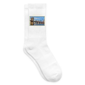 Vereinigte Staaten New York City Vintage Marke - Tennissocken - Weiß - Rechts