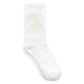 Be Nice Jesus Zitat-Tee - Tennissocken - Weiß - Rechts