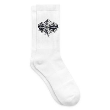 Schneeberge Spiegelbild - Tennissocken - Weiß - Rechts