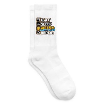 Eat Sleep Water Polo Repeat - Tennissocken - Weiß - Rechts