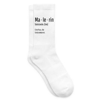 Malerin Substantiv Definition Maler Geschenk - Tennissocken - Weiß - Rechts