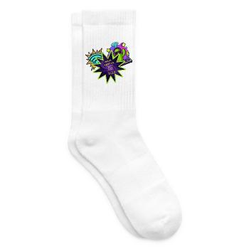 Kaktus WLAN Neon-Starburst - Tennissocken - Weiß - Rechts