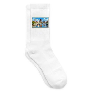 Vereinigte Staaten Providence Vintage Reisemarke - Tennissocken - Weiß - Rechts