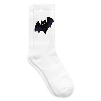 Nächtliche Bergsilhouette mit gelben Augen - Tennissocken - Weiß - Rechts