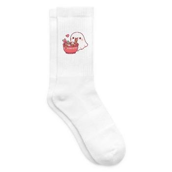 Der süße Geist liebt es, japanische Ramen-Nudeln zu essen - Tennissocken - Weiß - Rechts
