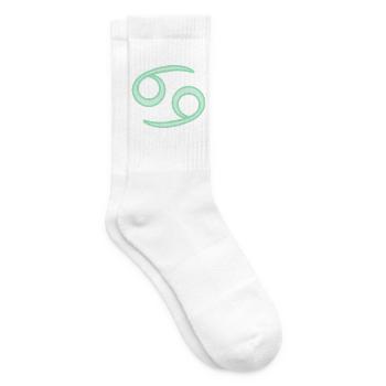 Sternzeichen des Krebses Pastel Grün - Tennissocken - Weiß - Rechts