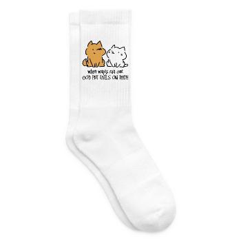 Gott hat ihnen Schwänze angezogen - Tennissocken - Weiß - Rechts