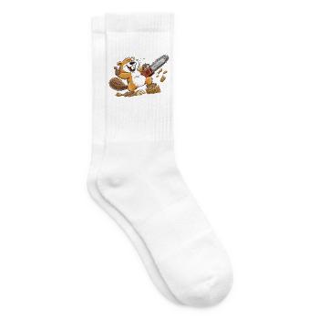 Neun Gänse, neun Stimmungen: lustig, wild, verrück - Tennissocken - Weiß - Rechts
