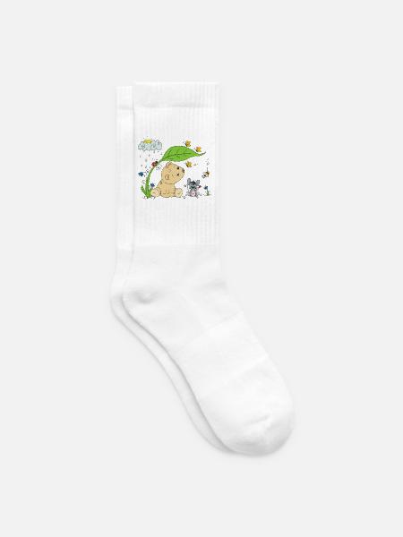 Bärchen im Regen - Tennissocken - Weiß