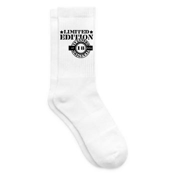 18. Geburtstag ,Volljährig , org.lim.(25) - Tennissocken - Weiß - Rechts
