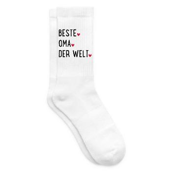 Beste Oma - Tennissocken - Weiß - Rechts